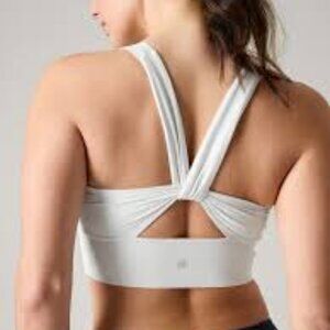Athleta warrior long line twist bra Glacier A-C, sz. S